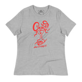 "Abstract Cancer Girl" - Women's Relaxed T-Shirt (in White, Black,  or Grey, with Red)