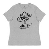"Abstract Leo Girl" - Women's Relaxed T-Shirt (in White or Grey with Black)