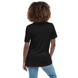 "Abstract Leo Girl" - Women's Relaxed T-Shirt (in White, Black, or Grey with Blue)
