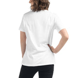 "Abstract Leo Girl" - Women's Relaxed T-Shirt (in White, Black, or Heather Grey with Green)