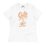 "Abstract Cancer Girl" - Women's Relaxed T-Shirt (in White, Black, or Heather Grey with Orange)