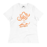 "Abstract Leo Girl" - Women's Relaxed T-Shirt (in White, Black, or Heather Grey with Orange)