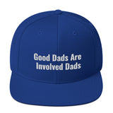 "Good Dads Are Involved Dads/White Print" - Snapback Hat