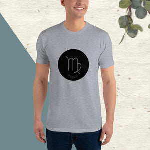 "Virgo Symbol" Men's Fitted short sleeve t-shirt (in Grey)