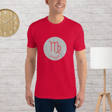 "Virgo Symbol" Men's Fitted short sleeve t-shirt (in Black or Red)