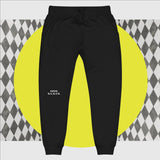 "Code" B.L.A..C.K." - Heritage Fleece Cotton Unisex fleece sweatpants (in Black w/White)