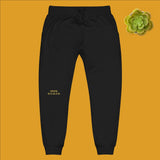 "Code" B.L.A..C.K."  - Heritage Fleece Cotton Unisex fleece sweatpants (in Black w/Gold)