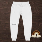 "Code" B.L.A..C.K." Heritage Fleece Cotton Unisex fleece sweatpants (in White or Grey w/Black)