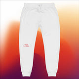 "Code" B.L.A..C.K." - Heritage Fleece Cotton Unisex fleece sweatpants (in Black or White w/Pan-African Colors)