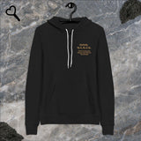 "Code B.L.A.C.K." - Bella + Canvas Unisex hoodie (in Black or White Embroidered  w/Gold)