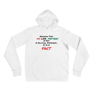 "My Life Matters" - Unisex hoodie (in White & Pan-African Colors)