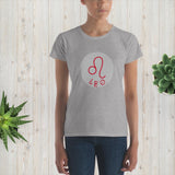 "Leo Symbol" Women's Fashion Fit short sleeve t-shirt (in 3 shades of Grey)