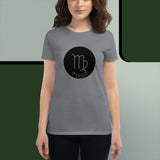 "Virgo Symbol" Women's Fashion Fit short sleeve t-shirt (in 3 shades of Grey)