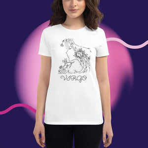 "Virgo Simplicity" Women's Fashion Fit short sleeve t-shirt (in White)